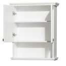 Acclaim Solid Oak Bathroom Wall-Mounted Storage Cabinet in White - 2