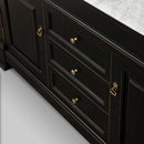 Andover 60 Inch Double Bathroom Vanity in Black - 8