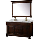 Andover 60 Inch Double Bathroom Vanity in Dark Cherry - 6