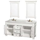 Andover 60 Inch Double Bathroom Vanity in White - 9