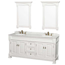 Andover 72 Inch Double Bathroom Vanity in White - 5