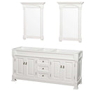 Andover 72 Inch Double Bathroom Vanity in White - 6