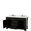 Andover 60 Inch Double Bathroom Vanity in Black - 6