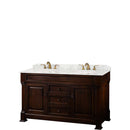 Andover 60 Inch Double Bathroom Vanity in Dark Cherry - 4