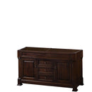 Andover 60 Inch Double Bathroom Vanity in Dark Cherry
