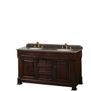 Andover 60 Inch Double Bathroom Vanity in Dark Cherry - 3