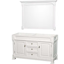 Andover 60 Inch Double Bathroom Vanity in White - 2
