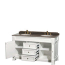 Andover 60 Inch Double Bathroom Vanity in White - 4
