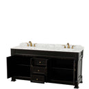 Andover 72 Inch Double Bathroom Vanity in Black - 4