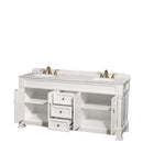 Andover 72 Inch Double Bathroom Vanity in White - 4
