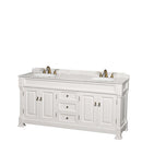Andover 72 Inch Double Bathroom Vanity in White - 3