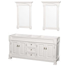 Andover 72 Inch Double Bathroom Vanity in White - 2