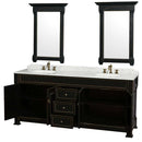 Andover 80 Inch Double Bathroom Vanity in Black - 8