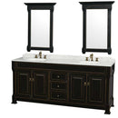 Andover 80 Inch Double Bathroom Vanity in Black - 7