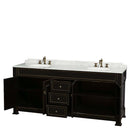Andover 80 Inch Double Bathroom Vanity in Black - 6
