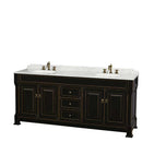 Andover 80 Inch Double Bathroom Vanity in Black - 5
