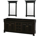 Andover 80 Inch Double Bathroom Vanity in Black - 10