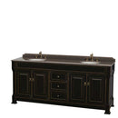 Andover 80 Inch Double Bathroom Vanity in Black - 3