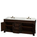Andover 80 Inch Double Bathroom Vanity in Dark Cherry - 6
