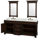 Andover 80 Inch Double Bathroom Vanity in Dark Cherry - 8