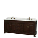 Andover 80 Inch Double Bathroom Vanity in Dark Cherry - 9