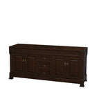 Andover 80 Inch Double Bathroom Vanity in Dark Cherry