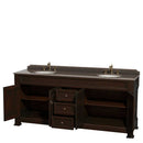 Andover 80 Inch Double Bathroom Vanity in Dark Cherry - 4