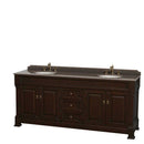 Andover 80 Inch Double Bathroom Vanity in Dark Cherry - 3