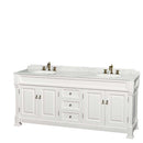 Andover 80 Inch Double Bathroom Vanity in White - 5
