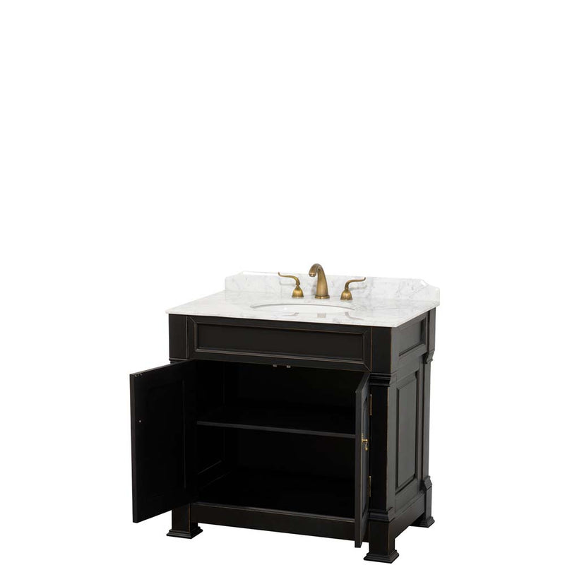 Andover 36 Inch Single Bathroom Vanity in Black - 4