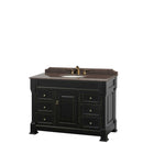 Andover 48 Inch Single Bathroom Vanity in Black - 3