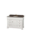 Andover 48 Inch Single Bathroom Vanity in White - 3