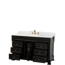 Andover 55 Inch Single Bathroom Vanity in Black - 4