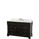 Andover 55 Inch Single Bathroom Vanity in Black - 3