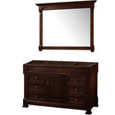 Andover 55 Inch Single Bathroom Vanity in Dark Cherry - 2