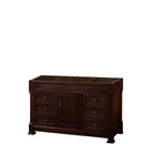 Andover 55 Inch Single Bathroom Vanity in Dark Cherry
