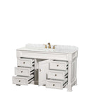 Andover 55 Inch Single Bathroom Vanity in White - 4
