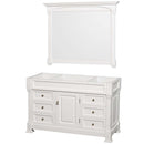Andover 55 Inch Single Bathroom Vanity in White - 2