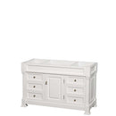 Andover 55 Inch Single Bathroom Vanity in White