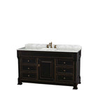 Andover 60 Inch Single Bathroom Vanity in Black - 5