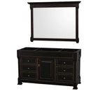 Andover 60 Inch Single Bathroom Vanity in Black - 10