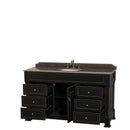 Andover 60 Inch Single Bathroom Vanity in Black - 4