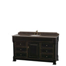 Andover 60 Inch Single Bathroom Vanity in Black - 3