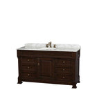 Andover 60 Inch Single Bathroom Vanity in Dark Cherry - 9