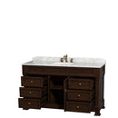 Andover 60 Inch Single Bathroom Vanity in Dark Cherry - 6