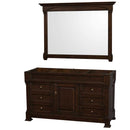 Andover 60 Inch Single Bathroom Vanity in Dark Cherry - 10