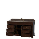 Andover 60 Inch Single Bathroom Vanity in Dark Cherry - 4