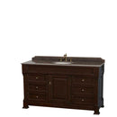Andover 60 Inch Single Bathroom Vanity in Dark Cherry - 3
