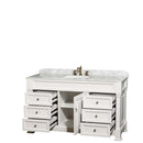 Andover 60 Inch Single Bathroom Vanity in White - 6