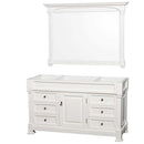Andover 60 Inch Single Bathroom Vanity in White - 10